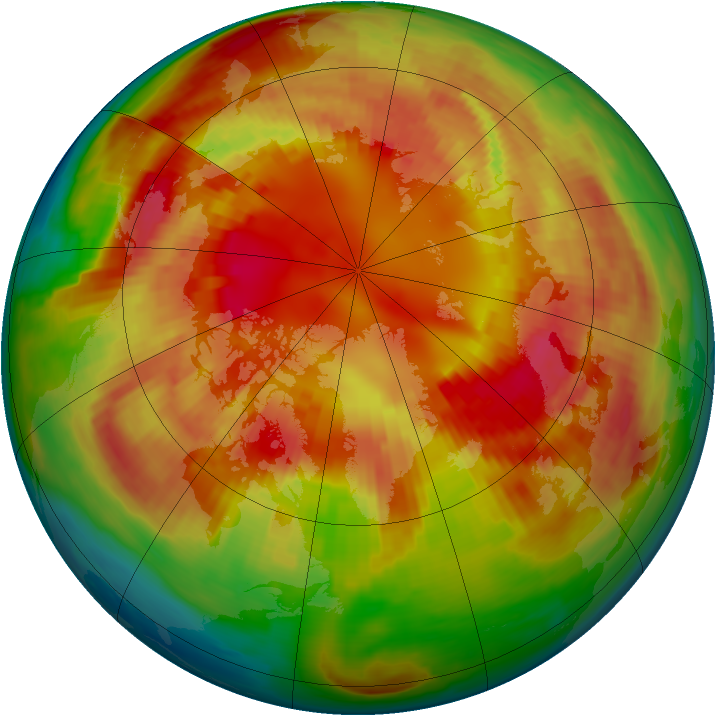 Arctic ozone map for 26 February 2001